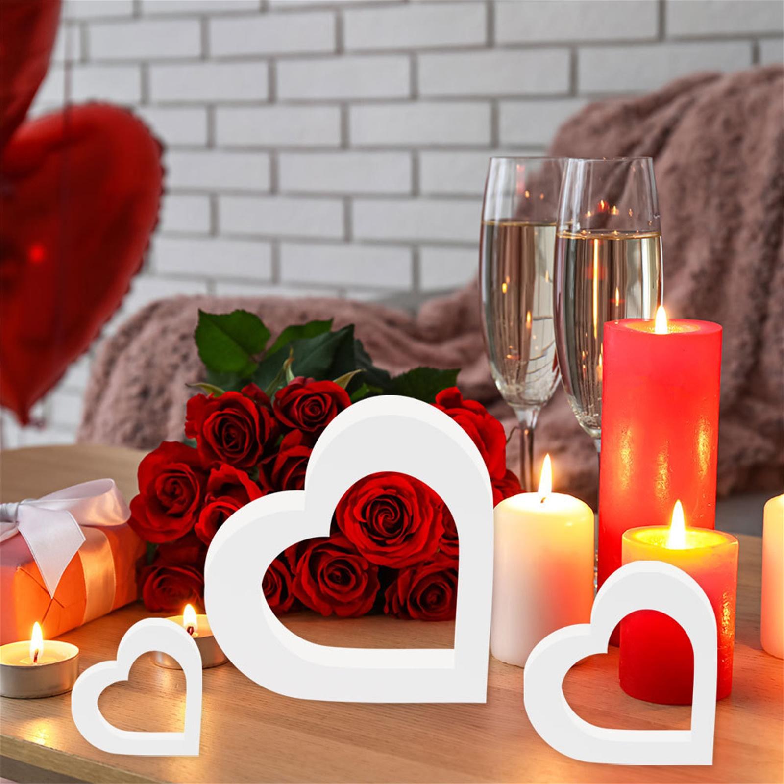 

Valentine 3D Heart Shaped Figurine Romantic XOXO LOVE Tabletop Decor Festive Party Accent Elegant Wedding Ornament One Size