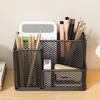 Metal Mesh Mesh Desk Organizer Carbon Steel Stationery Storage Rack Desktop Pen Holder Desktop Use