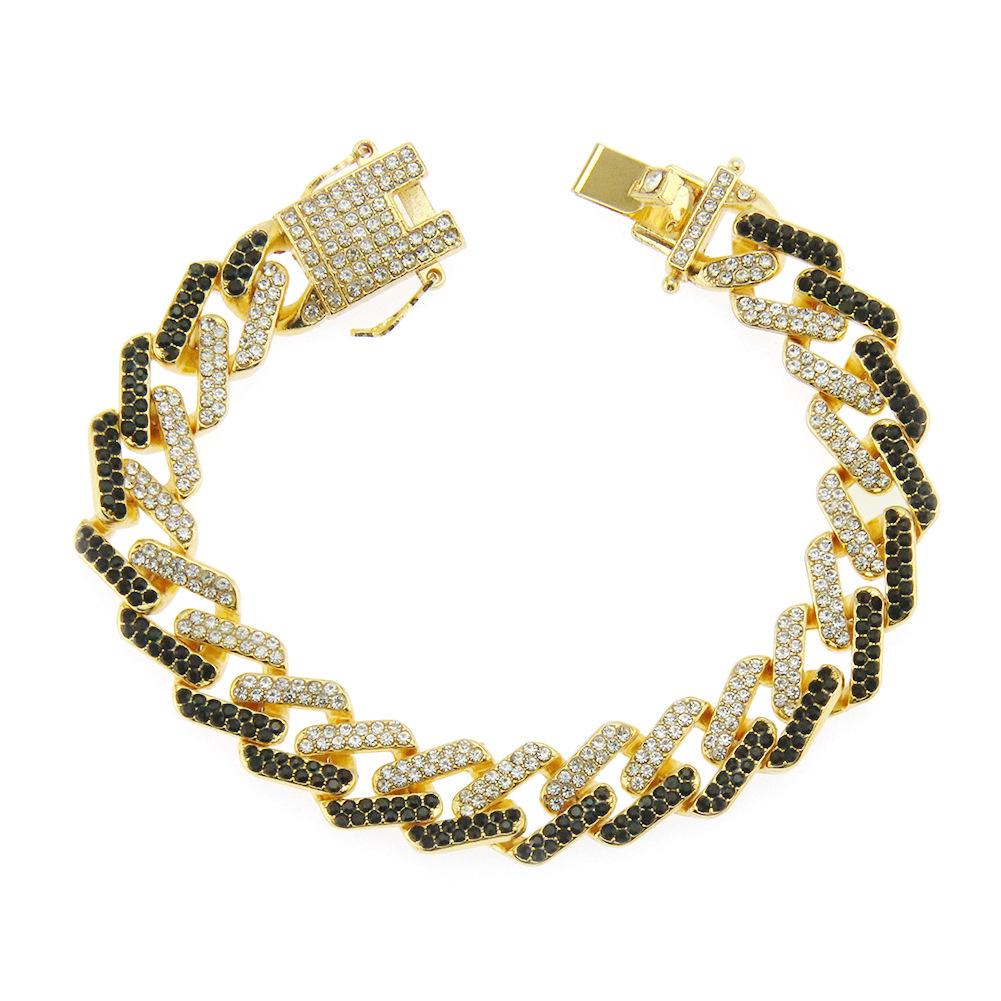 Accessories, set with colorful rhinestones Cuban exaggerated bracelet bracelet