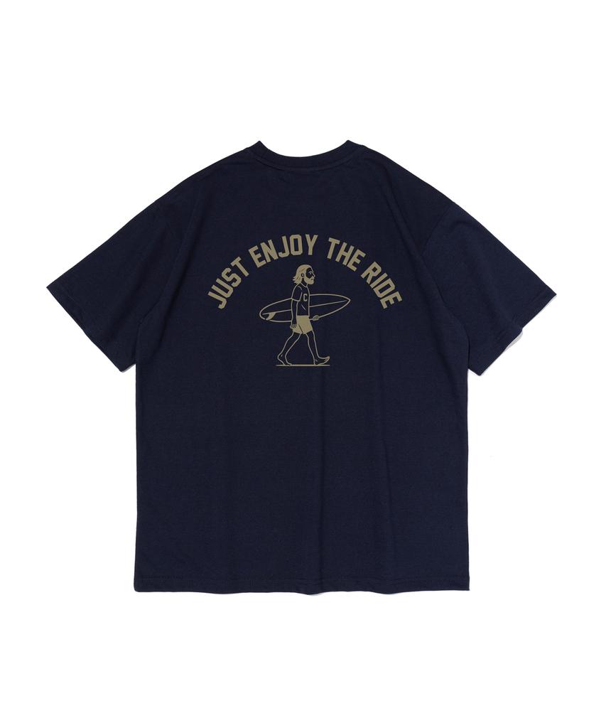 CARGOBROS Travel Surfing Rider Short Sleeve T-Shirt (Navy)