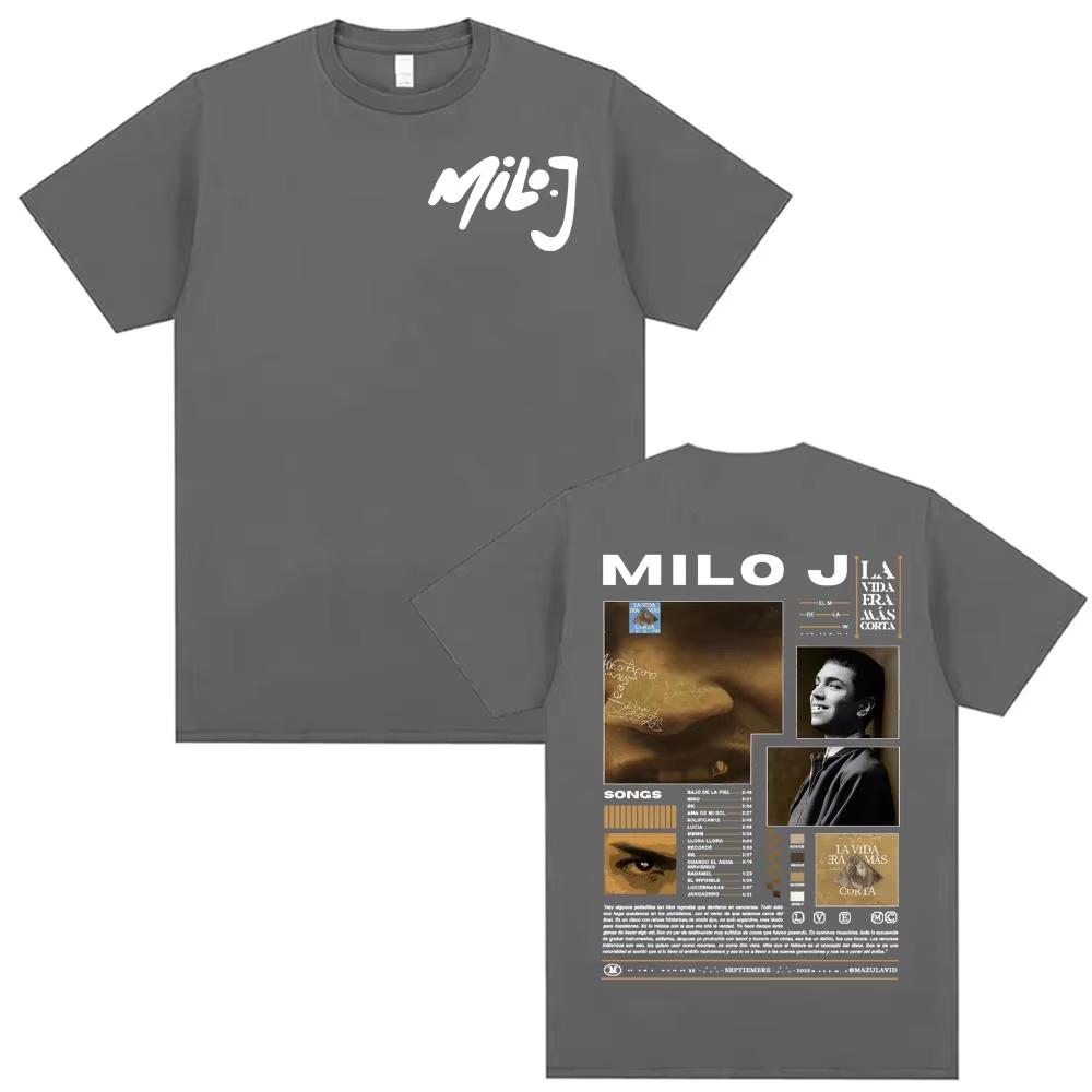 Rapper Milo J Music Album 2025 Tour Merch T Shirts Fashion Hip Hop Street Pop Music T Shirt Men Women Casual Male Cotton Tshirt