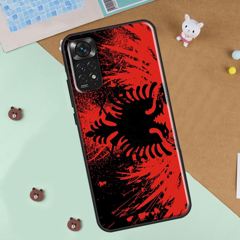Albania Albanians Flag Art Phone Case For Xiaomi Redmi Note 12 8 9 10 11 Pro 8T 9S 10S 11S 12S 10A 9C 10C 12C Cover