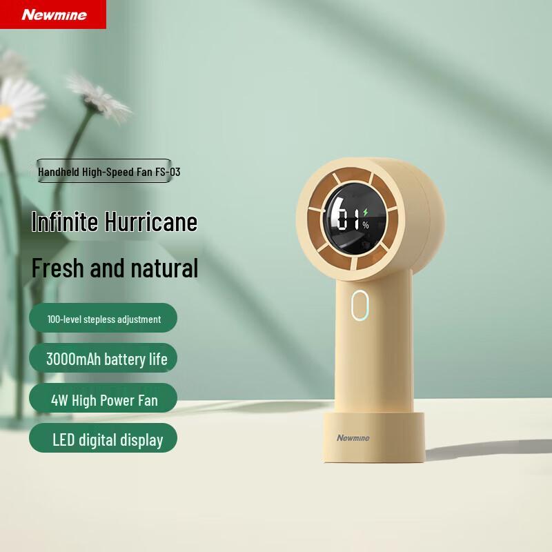 Newman FS-03 Portable Handheld Fan with Digital Display