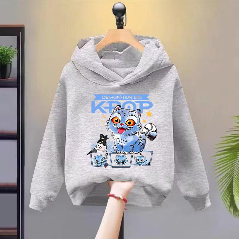 Kpop Hexenjagd Kinderbekleidung, einschließlich Herren- und Damen-Frühlings- und Herbst-Hoodies und modische Sweatshirts 2025yeas