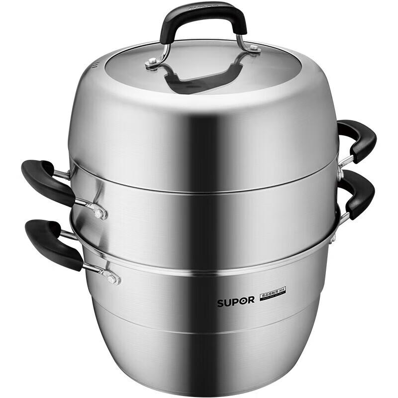 Supor 304 Stainless Steel Foldable Steamer & Soup Pot