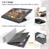 Foldable Felt Puzzle Table with Stand, Lid & 6 Drawers - Portable Children's Puzzle Board