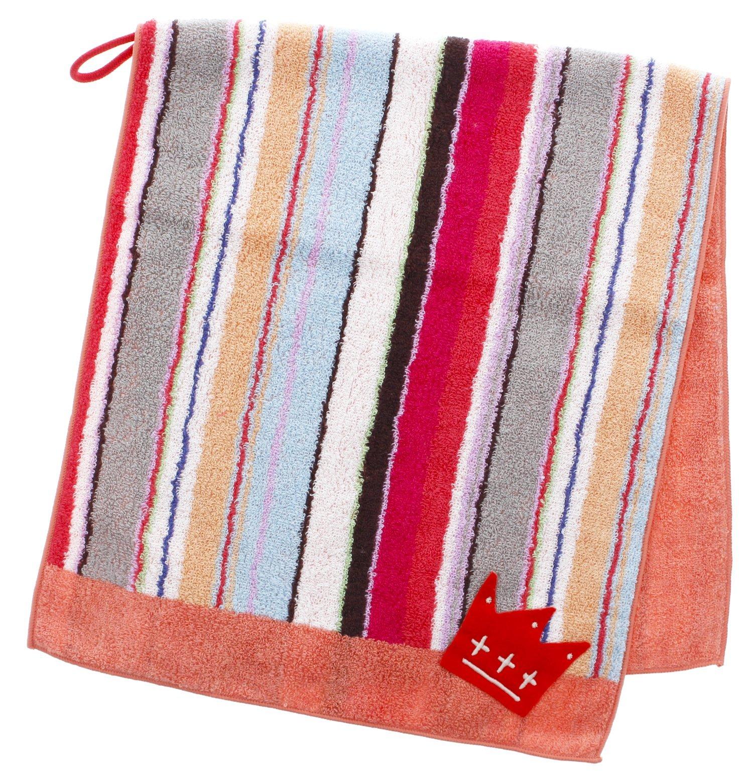 

Imabari Towel Face 28 x Towel, Multi-Stripe, Kids, Orange, Approx. 65cm, MM0802-0100-41 оранжевый