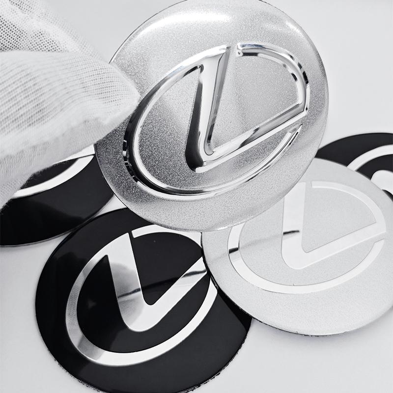 3D 4pcs 56mm 60mm 65mm Car Wheel Center Hub Cap Stickers Decal For Lexus GS IS LS500h ES260 ES300h RX350h NX260 UX260 LM LC
