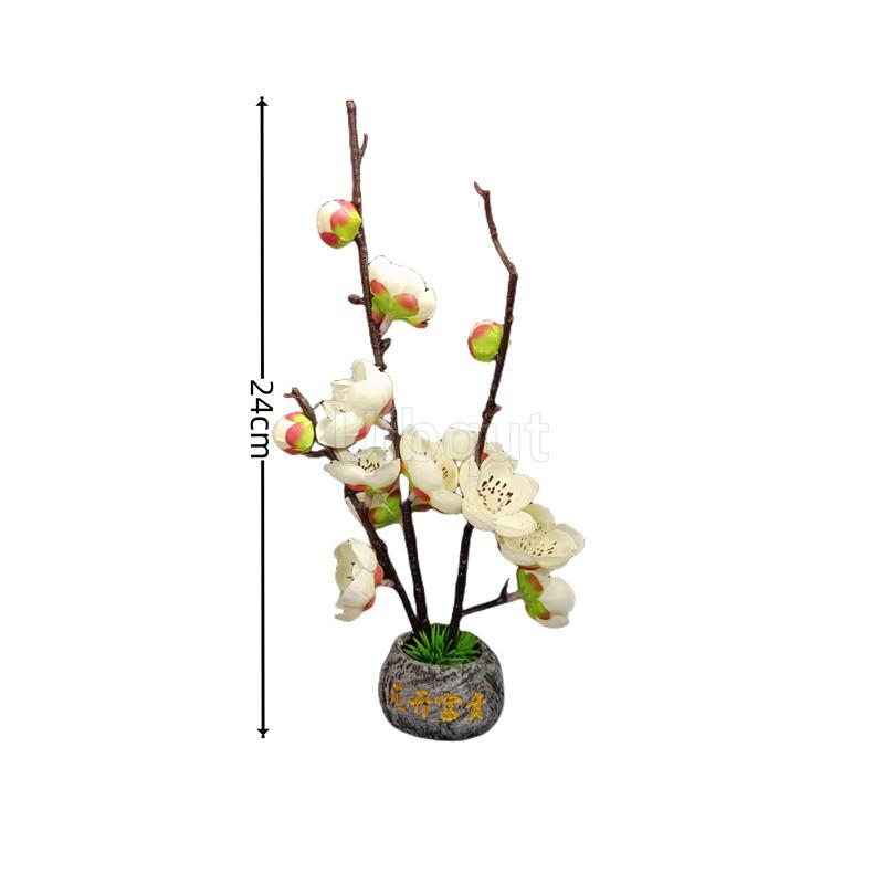 Japanese style plastic simulation flower Blossom Peach Blossom Ornament Sushi sashimi ornament Decorative artificial flowers-A