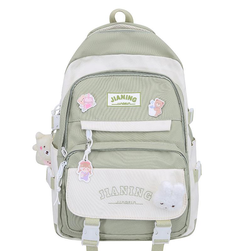 Children's Schoolbags Elementary School Girls Junior High School Girls Contrast Color Backpacks High School Students College Students Backpacks