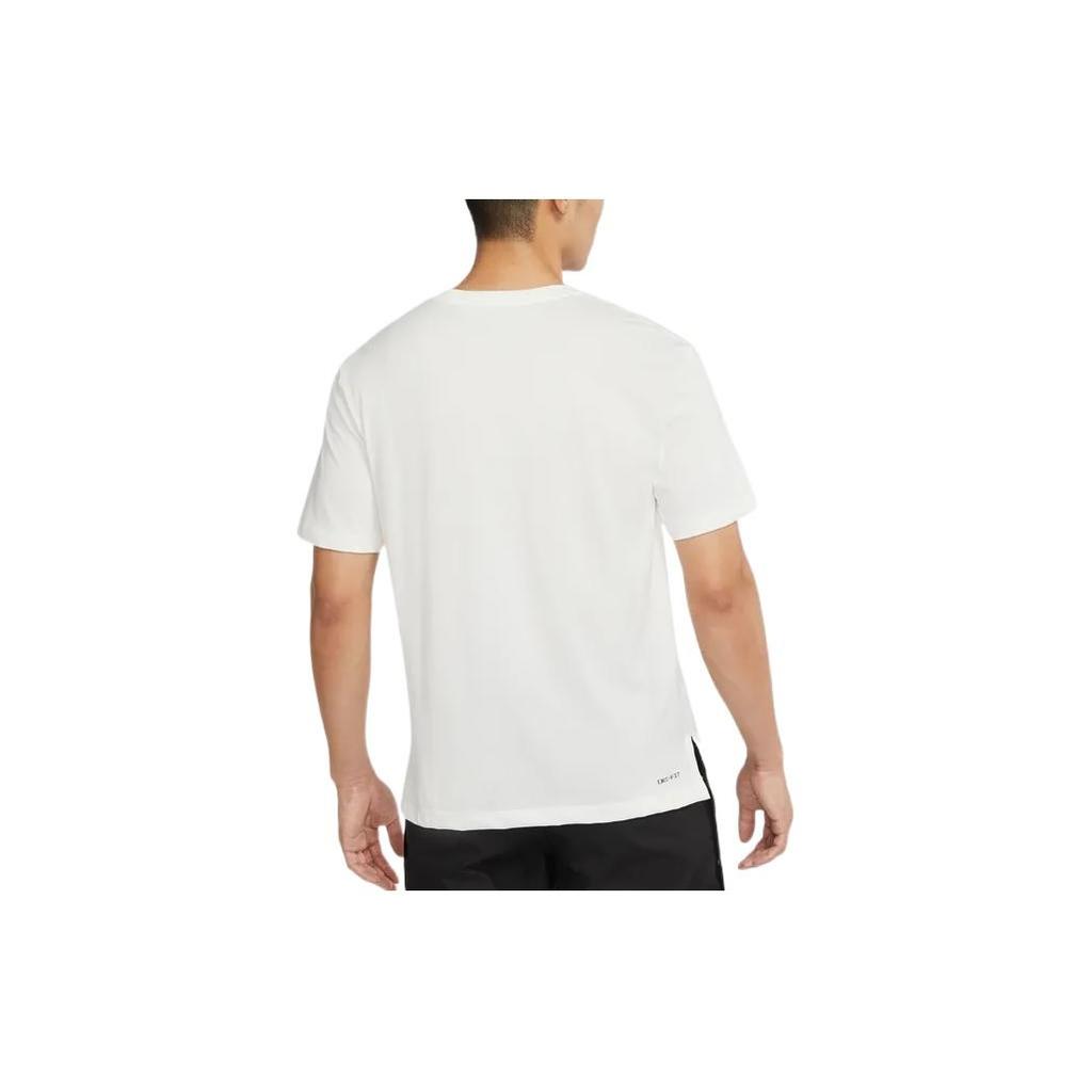 Air Jordan Solid Color Round Neck Pullover Brand Reflective Short Sleeve T-Shirt Men's White DV6279-133