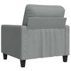 Vidaxl Armchair, Light Gray, 60 Cm, Upholstered In Fabric