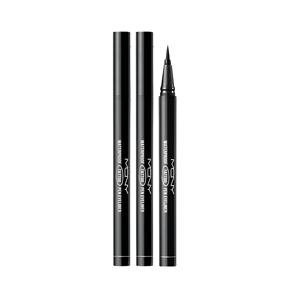 

MACQUEEN NEW YORK Waterproof Tattoo Pen Eyeliner 0.5g - Deep Black (Long Lasting & Smudge-Proof) 2 Units