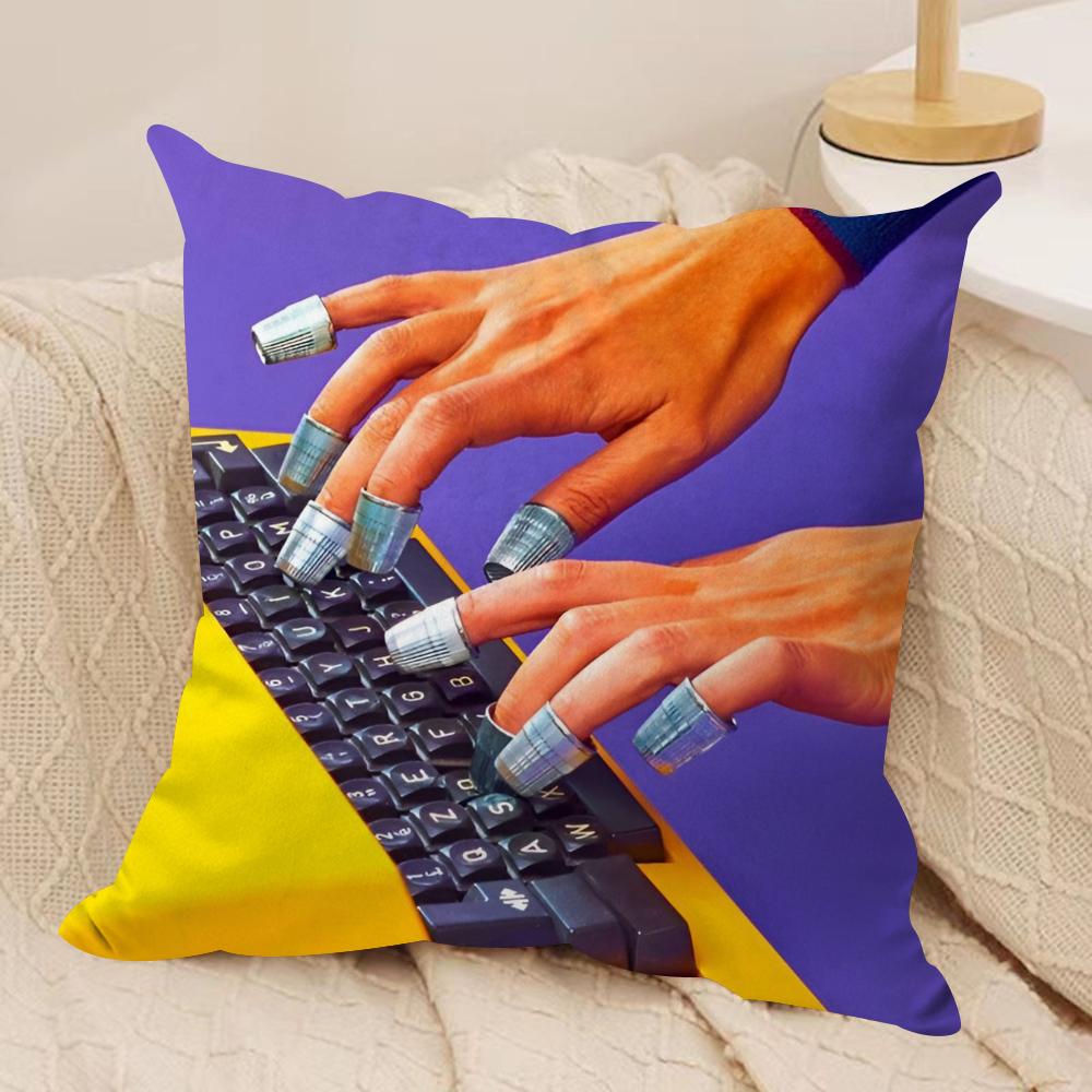 Fashion T-Toiletpaper Cushion Cover Soft Plush Fabric Double-Sided Printed Sofa Cushion Cover for All Seasons Home Decor Gift