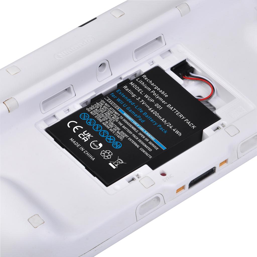 6600mAh Wii U Gamepad Battery Replacement Rechargeable Battery Pack for Nintendo Wii U Controller WUP-010 WUP-012