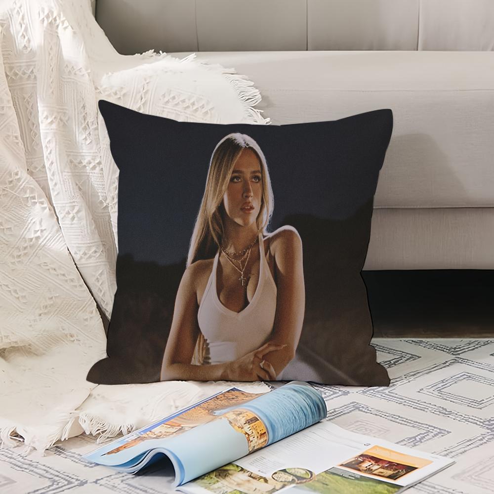 Canadian singer Tate McRae Pillow Case Office Cushions Suitable For Sofa Car Bedroom Decorative Cushion Cover 12x12Inch