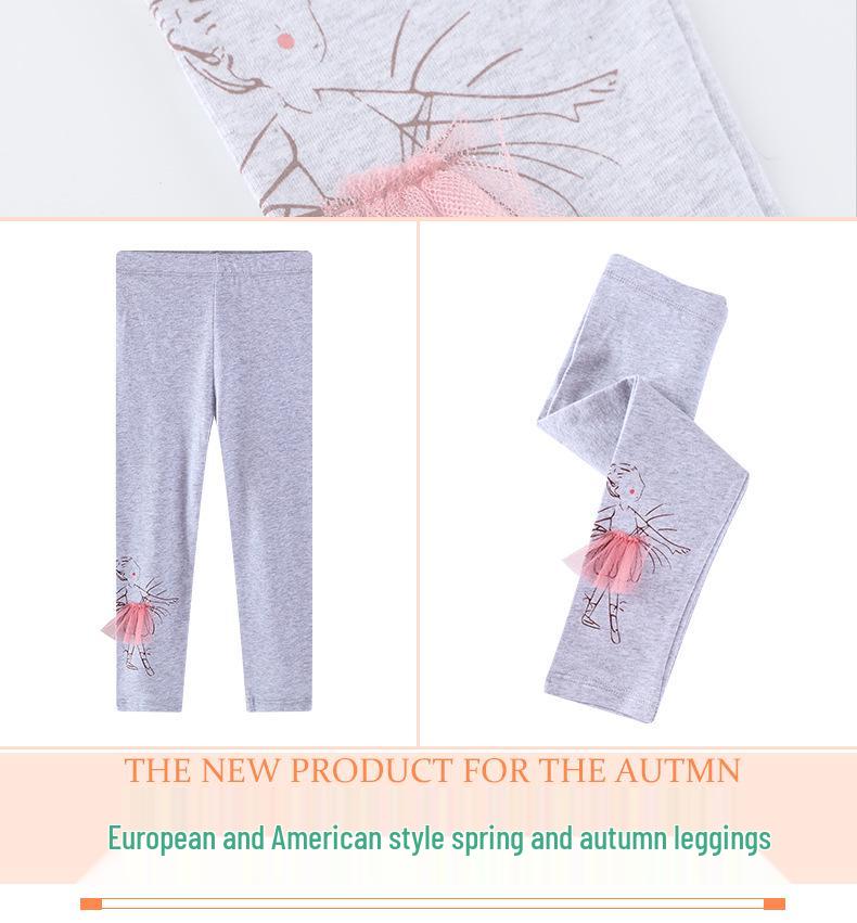 Frühling 2026 Prinzessinnen Tanzmuster Leggings für Mädchen