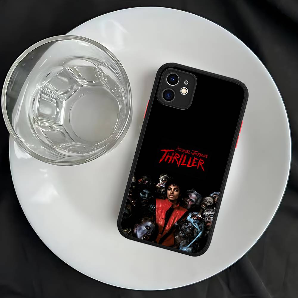 80s Pop Singer M-Michael J-Jackson Matte Transparent Phone Cover For IPhone Case 16 15 14 13 12 11 Pro Max X XS Max Plus