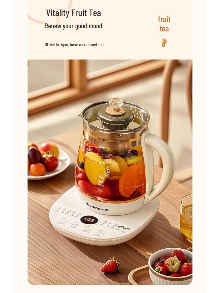 Oală de sănătate Ceainic electric din sticlă izolată