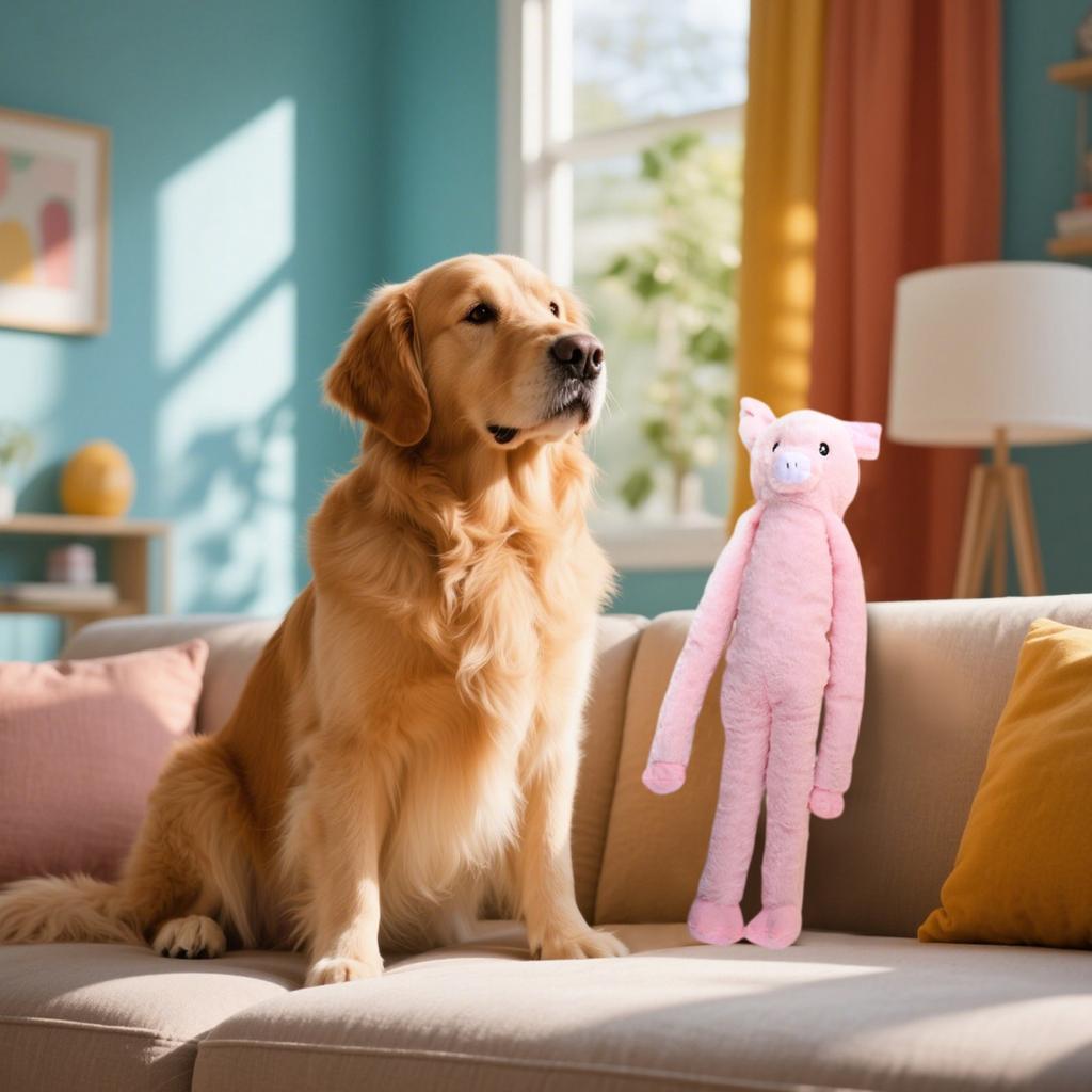 Mummy Plush Squeaky Dog Toy With 8 Organ Shaped Toys For Small Medium Dogs