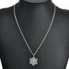Fashion Charms Lady Crystal Snowflake Zircon Flower Silver Plated Necklaces Jewelry For Women