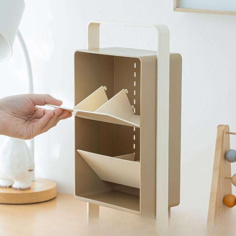Large Capacity Minimalist Maillard Colored Storage Rack, High-value Student Desktop Multifunctional Pen Holder