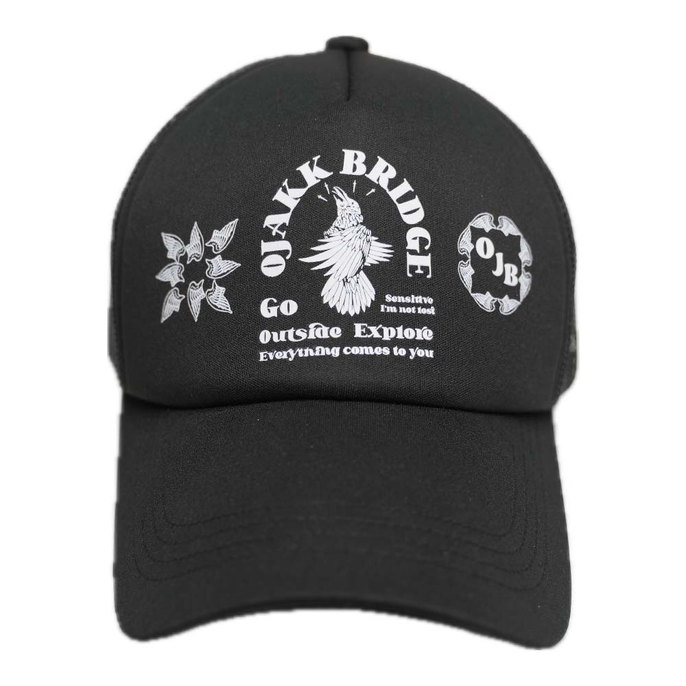 Ojagbeulisji Crow Mesh Cap (Black)
