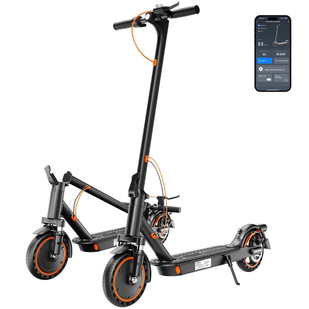 TODIMART T3 Electric Scooter Adults and Teens, 350W Foldable E-Scooter 36V 7.8Ah, 30-35km Range, 8.5'' Run-Flat Tires, Smart App, Dual Braking System