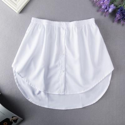 Women Mini Skirt Elastic Waist Design Solid Color Short Skirt Buttons Decor Casual