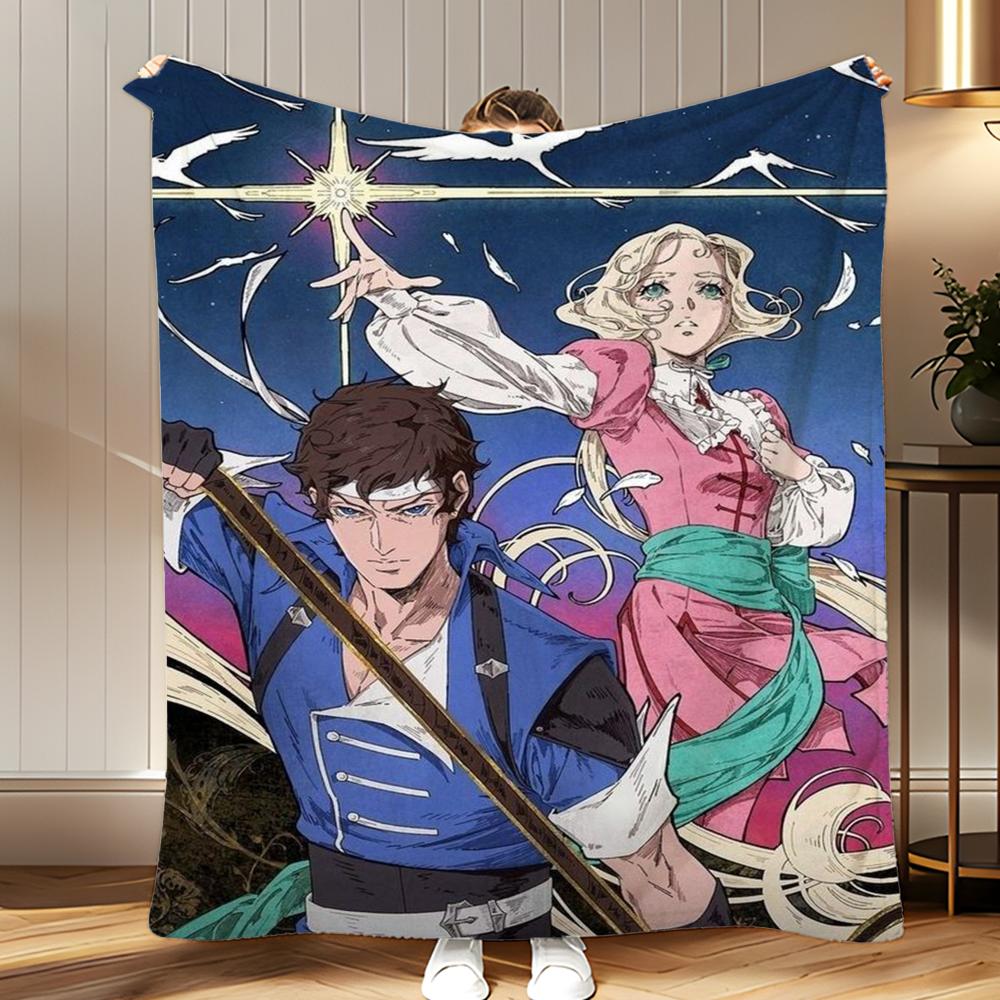 

game anime Castlevania Throw Soft Coral Fleece Blanket 310gsm Fluffy Warm Throw for Sofa Bed Couch Bedroom Decor 75x100cm