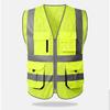 High Visibility Mesh Safety Reflective Vest with Pockets and Zipper Meets ANSI/ISEA Standards