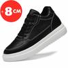 Lift Sneakers Man Elevator Shoes Height Increase Insole 8cm White Black Taller Shoes Men Leisure Sports Plus Size 36-44