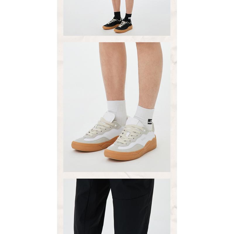 New LiNing Skategeneral Low Top Skateboard Shoes Men's Snow Egg Milk Gray AEPSA49-4