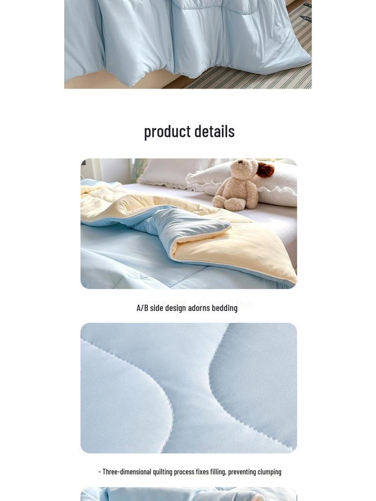 2026 Cool Silk Double-Sided Summer Quilt: Washable, Air Conditioning Comfort