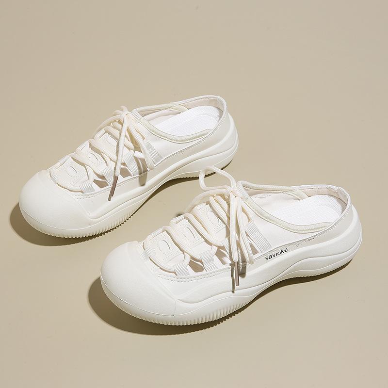 

2025 лето новые полукеды белые женские сетчатые дышащие студенческие кеды повседневная обувь увеличивающие рост трендовые P808 35