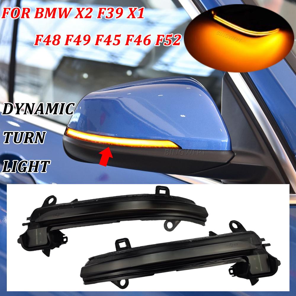 2X Turn Signal Blinker Sequential For BMW 2 Series Active Tourer F45 2015-2018 LED Dynamic Side Mirror Indicator Light Lamp
