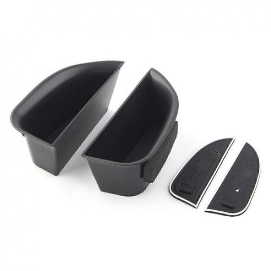 2Pcs Car Front Door Handle Armrest Storage Box Tray Bin For MKZ 2014-16