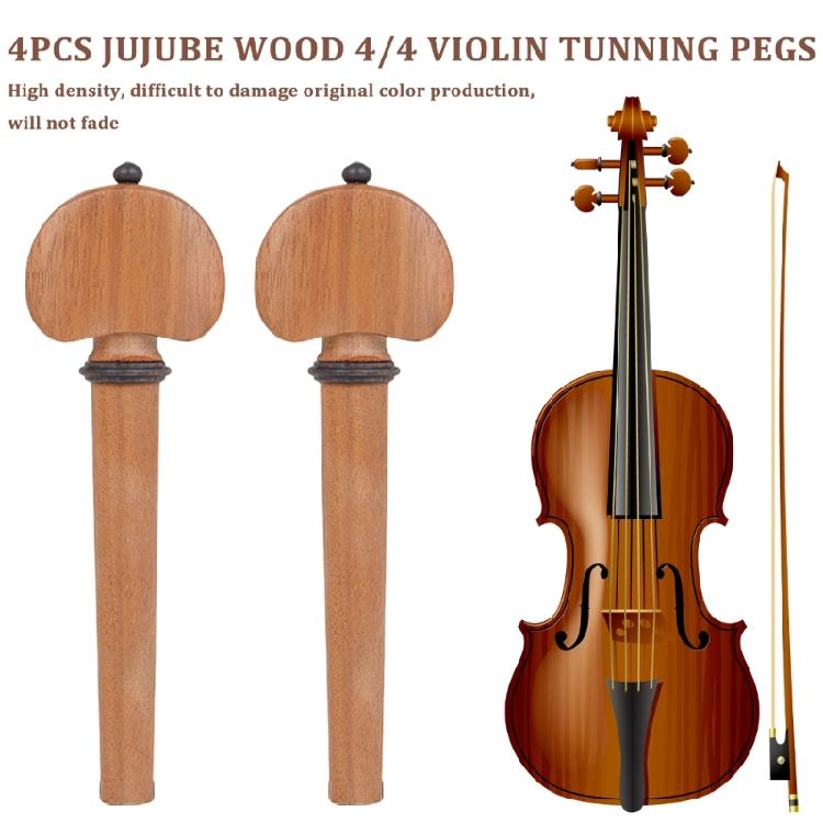 4 Stück Professionelles Cello-Saiten-Wirbelset Holz Cello-Wirbel Ersatz Cello-Wirbel Set Cello-Zubehör