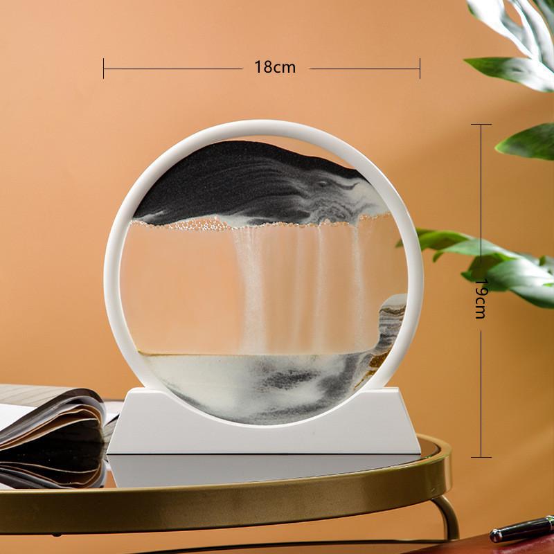 Creative Hourglass Sand Art Ornament for Living Room, Desktop, Office, or Wine Cabinet Display - Ideal Housewarming Glass Crafts Decoration