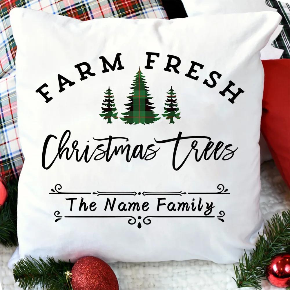 Personalised Christmas Cushion Family Christmas Cushion Family Gingerbread Xmas Decoration Room Presents Xmas Decoration Gift