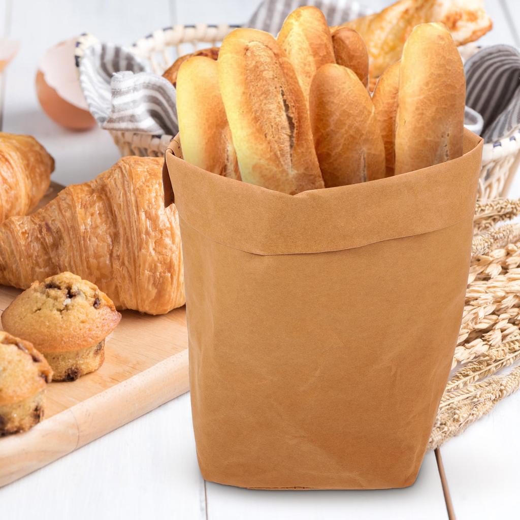 Sturdy Kraft Paper Storage Pouches Anti Leak for Sandwich Packaging Wedding Gifts Promotional Use Grocery Fruits Vegetables