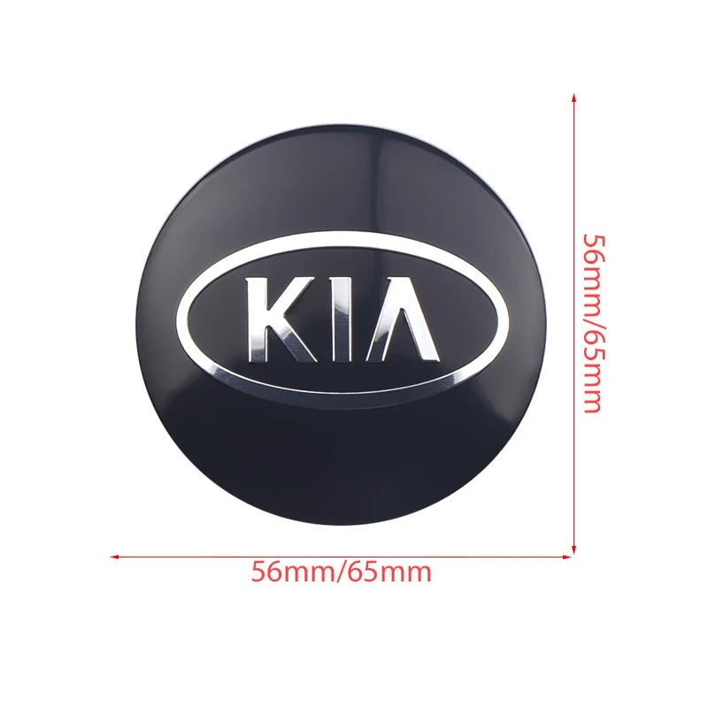 4Pcs Car Wheel Center Caps Badge Tire Hub Sticker Decoration For KIA Sportage Ceed Sorento Cerato Optima Picanto Rio Soul K5 K3