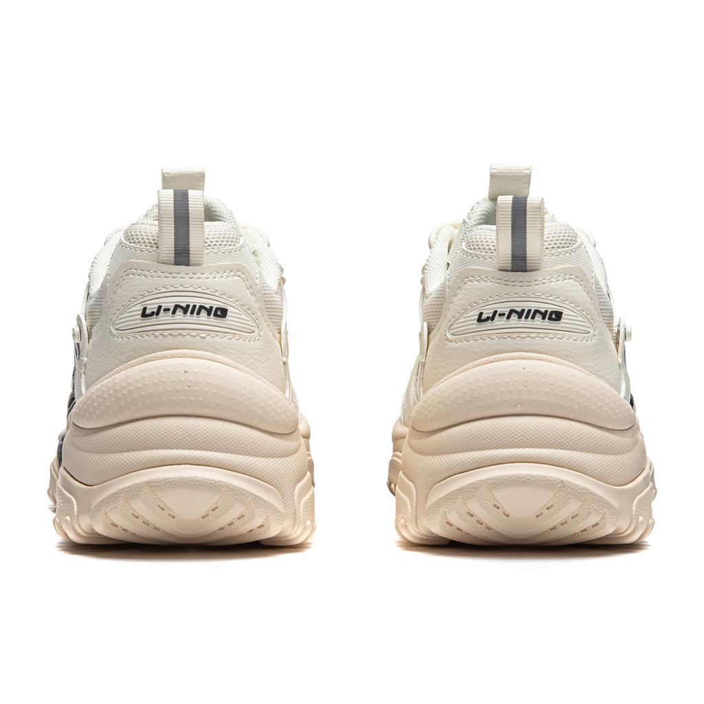 Li Ning Original Aspiration Slip Resistant Abrasion Resistant Low Top Casual Shoes Women's Ecru AGCU190-2