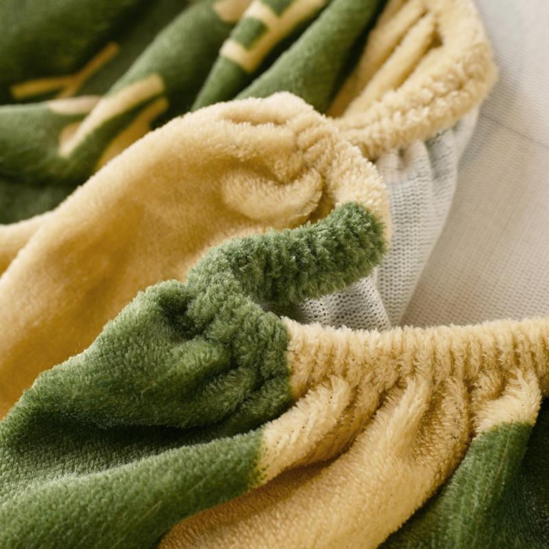 Velvet Fitted Sheet Warm Mattress Cover Simple Style Bed Covers Sabanas Para Cama Home Elastic Bedsheets(No Pillowcase)