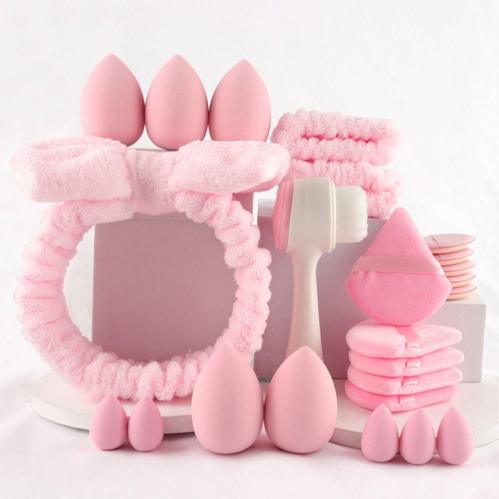 24Pcs/Set Girls Beauty Tool Vegan Makeup Kit Hypoallergenic Beauty Sponge Makeup Sponge Girls Gift