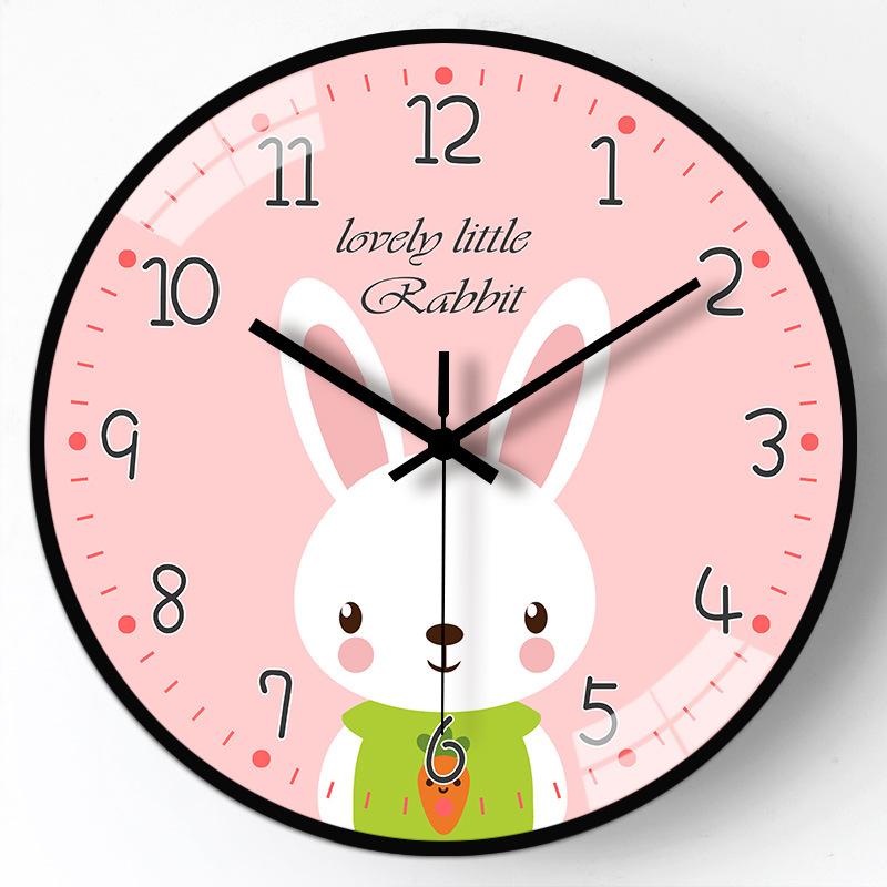 

12-inch 30cm wall clock living room modern simple early education learning clock home bedroom cartoon clock