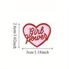 1pc 'Girl Power' Pink Heart Enamel Pin For Girls, Feminine Motivation Metal Badge, Fashion Accessory, Elegant Style Brooch
