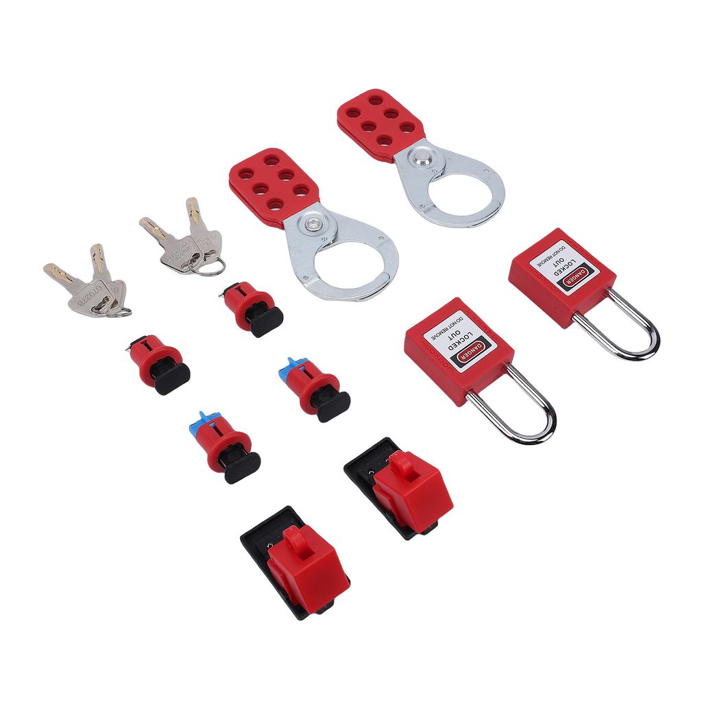 Electrical Lockout Tagout Kit Clamp On Circuit Breaker Lock Device for Industrial Energy Isolation