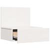 White Nightstand 42 x 32.5 x 40 cm Solid Pine Wood