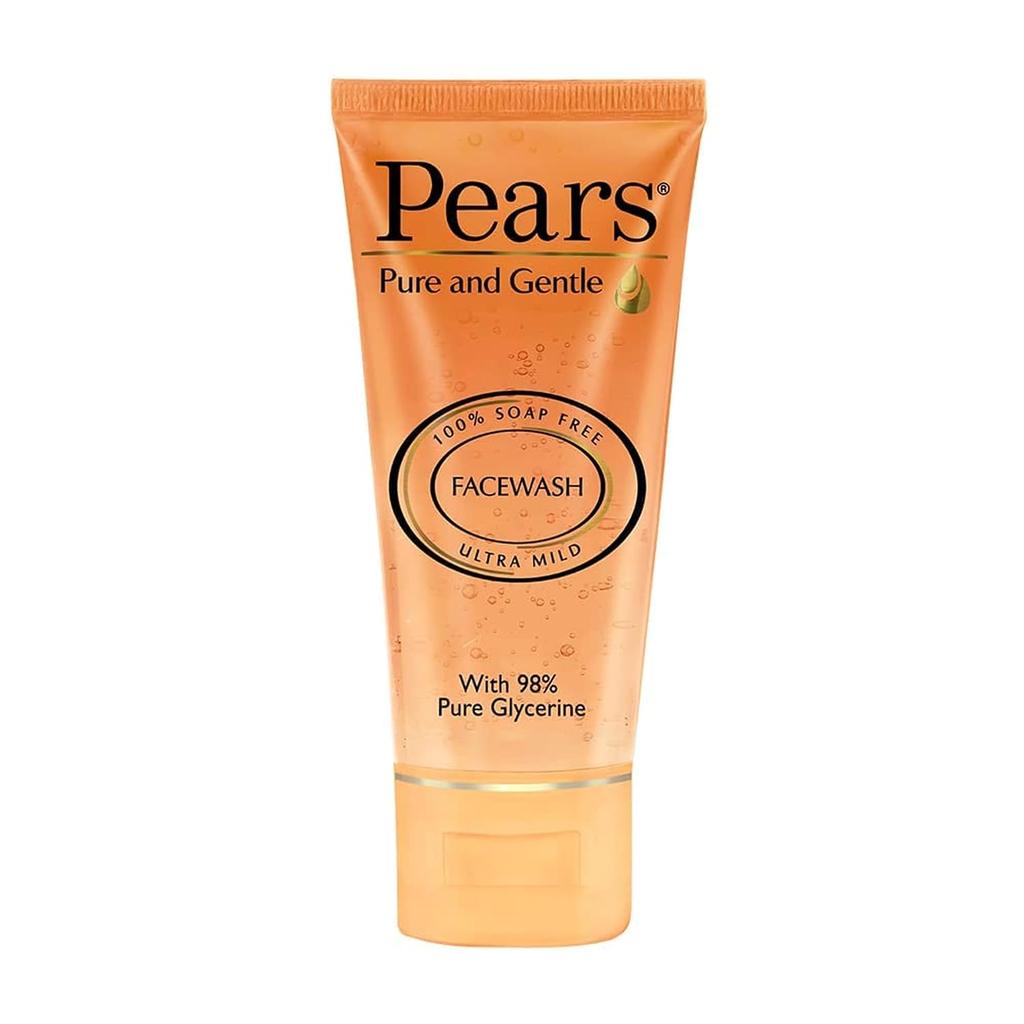 Pears Pure and Gentle Daily Cleansing Facewash|| Mild Cleanser With Glycerine|| Balances Ph|| 100% Soap Free || 60 g